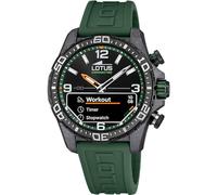 LOTUS Reloj Hombre 20000/2 Connected D Caja de Fibra de Carbono Negro Correa de Caucho Verde
