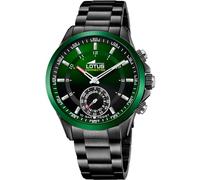 LOTUS Reloj Inteligente Hombre Híbrido Connected de Acero Inoxidable 316l Negro - Analógico - Resistente al Agua 10 ATM 18965/2 - Control Música, Cuenta Pasos, Notifica y Rechaza Llamadas
