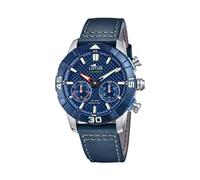 LOTUS Reloj Inteligente Hombre Híbrido Connected de Cuero Azul - Analógico Inteligente - Resistente al Agua 10 ATM 18811/3 - Control Música, Cuenta Pasos, Notifica y Rechaza Llamadas
