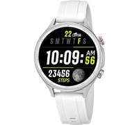 LOTUS Reloj Inteligente Hombre Mujer - Smartwatch Unisex de Caucho Blanco - Resistente al Agua IP65 - Voz IA, Música, Cuenta Pasos y Calorías, Teléfono, Deportes 50203/1 Naya Lite - Smartime 2nd Gen