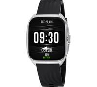 LOTUS Reloj Inteligente Hombre Mujer - Smartwatch Unisex de Caucho Negro - Resistente al Agua IP65 - Voz IA, Control Música, Cuenta Pasos y Calorías, Teléfono 50210/1 Ondas 2 - Smartime 2nd Gen