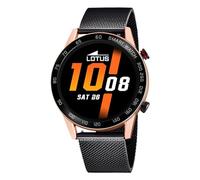 LOTUS Reloj Inteligente Hombre - Smartwatch de Acero Inoxidable 316l Negro - Resistente al Agua IP65 50025/1 - Control Música, Cuenta Pasos y Calorías, Teléfono, Deportes, Frecuencia Cardíaca