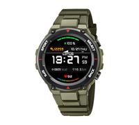 LOTUS Reloj Inteligente Hombre - Smartwatch de Caucho Verde Militar - Resistente al Agua IP65 50024/3 - GPS, Control Música, Cuenta Pasos y Calorías, Multi Deportes, Frecuencia Cardíaca y Presión