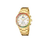 LOTUS Reloj Inteligente Mujer - Híbrido Connected de Acero Inoxidable 316l Dorado - Cristal Mineral - Resistente al Agua 5 ATM - Control Música, Cuenta Pasos, Notifica y Rechaza Llamadas 18925/5
