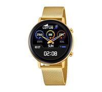 LOTUS Reloj Inteligente Mujer - Smartwatch de Acero Inoxidable Dorado - Resistente al Agua IP65 - Control Música, Cuenta Pasos y Calorías, Teléfono, Deportes, Frecuencia Cardíaca, 50041/1