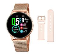 LOTUS Reloj Inteligente Mujer - Smartwatch de Acero Inoxidable Rosa - Resistente al Agua IP65 - Control Música, Cuenta Pasos y Calorías, Teléfono, Deportes, Frecuencia Cardíaca, Monitor Sueño 50001/A
