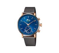 LOTUS Reloj Modelo 18805/2 de la colección Connected, Caja de 42 mm Azul con Correa de Acero Gris Oscuro para Caballero