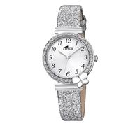 LOTUS Reloj Mujer 18584/2 Junior Collection Caja de Acero Inoxidable 316l Multi Correa de Piel Plateado