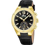 Lotus Reloj Mujer 18973/3 Connected Caja de Acero Inoxidable 316l Dorado Correa de Piel Negro