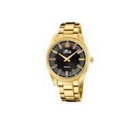 LOTUS Reloj Mujer Analógico de Acero Inoxidable 316l Dorado - Movimiento de Cuarzo - Cristal Mineral de Alta Resistencia - Resistente al Agua 5 ATM - Special Prices 18902/6