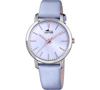 LOTUS Reloj Mujer Analógico de Cuero Azul - Movimiento de Cuarzo - Cristal Mineral de Alta Resistencia - Resistente al Agua 5 ATM - Elegante, Clásico y Vintage 18738/3 - Minimalist for Her
