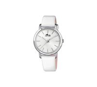 LOTUS Reloj Mujer Analógico de Cuero Blanco - Movimiento de Cuarzo - Cristal Mineral de Alta Resistencia - Resistente al Agua 5 ATM - Elegante, Clásico y Vintage 18738/1 - Minimalist for Her