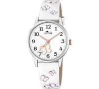 Lotus Reloj Infantil 18864/1 Analógico Cuarzo 5 ATM Caja Acero 316L Correa Cuero Blanco