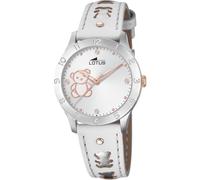 Lotus Reloj niña 18657/A Junior Collection - Caja acero 316L plateado, correa piel blanca, 5 ATM