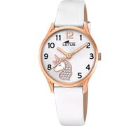 Reloj Lotus para Infantil 18407/K Junior Collection Caja de Acero Inoxidable 316l Dorado Correa de Cuero Blanco
