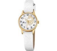 Lotus Reloj infantil 18574/F Junior Collection - Caja acero 316L dorado, correa cuero blanco
