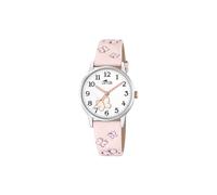 LOTUS Reloj Infantil 18864/2 Junior Collection Caja de Acero Inoxidable 316l Plateado Correa de Cuero Rosa