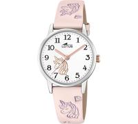 Lotus Reloj infantil 18865/2 — Analógico, caja acero 316L, correa cuero rosa, 5 ATM
