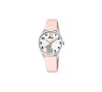 LOTUS Reloj Niña Infantil 18406/F Junior Collection Caja de Acero Inoxidable 316l Plateado Correa de Cuero Rosa
