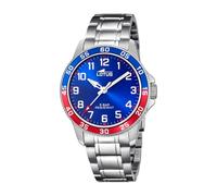 Lotus Reloj 18786/1 Junior Collection Caja 36 mm Azul Acero 316L Plateado Correa Acero para cadete
