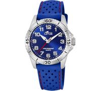 LOTUS Reloj Niño Analógico de Acero Inoxidable y Caucho Azul | Movimiento de Cuarzo, Reloj Infantil, Cristal Mineral Alta Resistencia, Resistente al Agua 5 ATM 18663/2