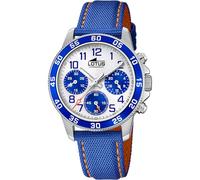LOTUS Reloj Niño Analógico de Acero Inoxidable y Cuero