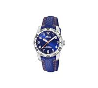 LOTUS Reloj Niño Analógico de Acero Inoxidable y Cuero Azul | Movimiento de Cuarzo, Reloj Infantil, Cristal Mineral Alta Resistencia, Resistente al Agua 5 ATM 18665/2