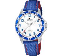 Lotus Reloj Niño Analógico de Acero Inoxidable y Cuero Azul | Movimiento de Cuarzo, Reloj Infantil, Cristal Mineral Alta Resistencia, Resistente al Agua 5 ATM 18787/4