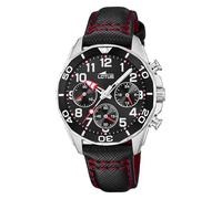 LOTUS Reloj Niño Analógico de Acero Inoxidable y Cuero Negro | Movimiento de Cuarzo, Reloj Infantil, Cristal Mineral Alta Resistencia, Resistente al Agua 5 ATM 18859/2