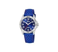 LOTUS Reloj Niño Analógico de Caucho Azul - Movimiento de Cuarzo - Reloj Infantil - Cristal Mineral Alta Resistencia - Resistente al Agua 5 ATM 18663/2 - con Pulsera de Regalo - Junior Collection