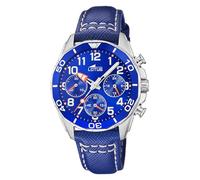 Lotus Reloj infantil 18859/1 Junior Collection Caja acero inoxidable 316L plateado correa cuero azul