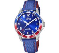 Lotus Reloj Infantil 18787/1 Junior Collection Caja de Acero Inoxidable 316l Plateado Correa de Cuero Azul