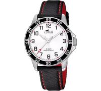 LOTUS Reloj Niño Analógico de Cuero Negro - Movimiento de Cuarzo - Reloj Infantil - Cristal Mineral Alta Resistencia - Resistente al Agua 5 ATM 18787/6 - con Pulsera de Regalo - Junior Collection
