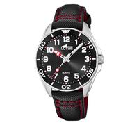 LOTUS Reloj Niño Analógico de Cuero Negro | Movimiento de Cuarzo, Reloj Infantil, Cristal Mineral Alta Resistencia, Resistente al Agua 5 ATM 18861/2