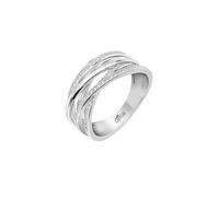 LOTUS SILVER Anillo Plata Mujer Plata de Ley 925 - Diseño Ergonómico y Ajuste Perfecto LP3682-3/112 - Ideal para Regalo de Cumpleaños, Aniversario, San Valentín - Anillos Entrelazados - Anillos Mujer