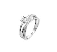 LOTUS SILVER Anillo Plata Mujer Plata de Ley 925 - Diseño Ergonómico y Ajuste Perfecto LP3732-3/116 - Ideal para Compromiso - Pedida - Alianza - Promesa - Con Circonita - Anillos Mujer