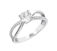 LOTUS SILVER Anillo Plata Mujer Plata de Ley 925 - Diseño Ergonómico y Ajuste Perfecto LP3742-3/118 - Ideal para Compromiso - Pedida - Alianza - Promesa - Con Circonita - Anillos Mujer