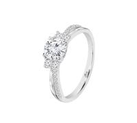 LOTUS SILVER Anillo Plata Mujer Plata de Ley 925 - Diseño Ergonómico y Ajuste Perfecto LP3786-3/116 - Ideal para Compromiso - Pedida - Alianza - Promesa - Con Circonita - Anillos Mujer