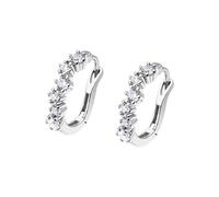 LOTUS SILVER Aros de Plata Mujer LP3099-4/1 - Pendientes Mujer Plata de ley 925 con Circonita Cúbica - Ligeros, Cómodos y Resistentes - Cierre Seguro Catalán - Pure Essential - Argollas de Plata