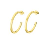 LOTUS SILVER Aros de Plata Mujer LP3203-4/5 - Pendientes Mujer Plata de ley 925 - Ligeros, Cómodos y Resistentes - Cierre Seguro de Presión - Aros Dorados - Hoops - Argollas de Plata