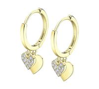 LOTUS SILVER Aros de Plata Mujer LP3274-4/2 - Pendientes Mujer Plata de ley 925 Corazón - Ligeros, Cómodos y Resistentes - Cierre Seguro Congo - Trendy - Argollas de Plata