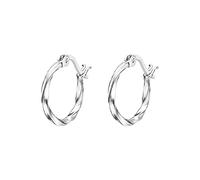 LOTUS SILVER Aros de Plata Mujer LP3279-4/1 - Pendientes Mujer Plata de ley 925 - Ligeros, Cómodos y Resistentes - Cierre Seguro de Clip - Hoops - Argollas de Plata