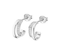 LOTUS SILVER Aros de Plata Mujer LP3285-4/1 - Pendientes Mujer Plata de ley 925 - Ligeros, Cómodos y Resistentes - Cierre Seguro de Presión - Glam - Argollas de Plata