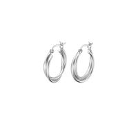 Lotus Silver Aros de Plata Mujer LP3385-4/1 - Pendientes Mujer Plata de Ley 925 - Ligeros, Cómodos y Resistentes - Cierre Seguro de Clip - Hoops - Argollas