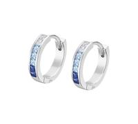 LOTUS SILVER Aros de Plata Mujer LP3396-4/6 - Pendientes Mujer Plata de Ley 925 - Ligeros, Cómodos y Resistentes - Cierre Seguro Congo - Rainbow - Argollas de Plata