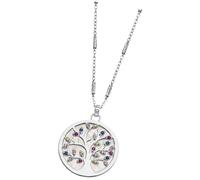 Lotus Silver Collar Cadena Plata 925, Zirconia Árbol de la Vida JLP1889-1-1