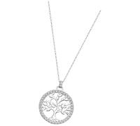 Lotus Silver Collar Dama Árbol De La Vida Zafiro Zirconia 925 Plata JLP1746-1-1