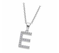 Lotus Silver Collar Letra E Zirconia 925 Plata LP1958-1-E