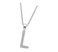 Lotus Silver Collar Letra L Zircón 925 Plata LP1958-1-L
