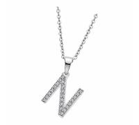 Lotus Silver Collar Letra N Zircón 925 Plata LP1958-1-N